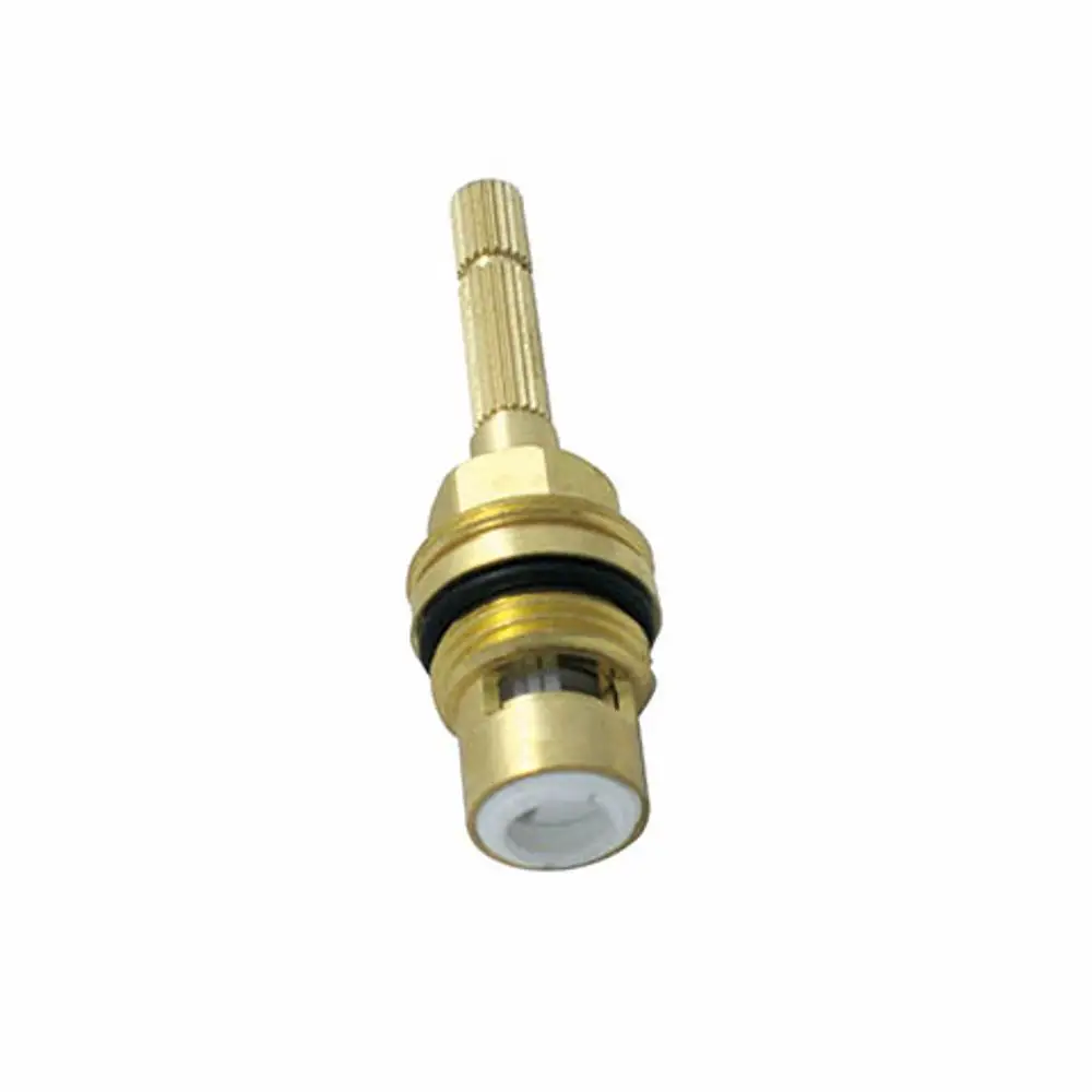 Ersatzteil von Kludi, bestehend aus einem goldfarbenen, metallischen Keramikeinsatz mit einer gerillten, verstellbaren Achse. Ideal für Sanitärinstallationen.